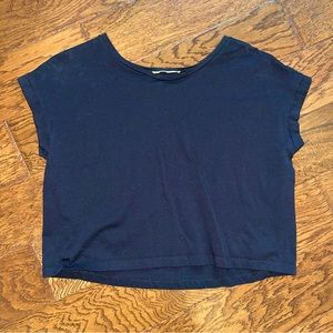 Black Zara cropped tshirt